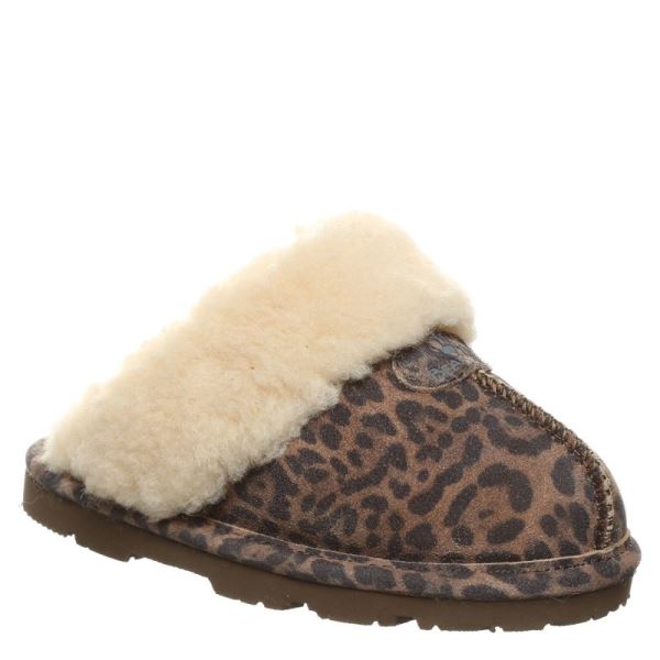 Pantofole Bambino Bearpaw Loki Youth Leopardate | 1834-KTNVG