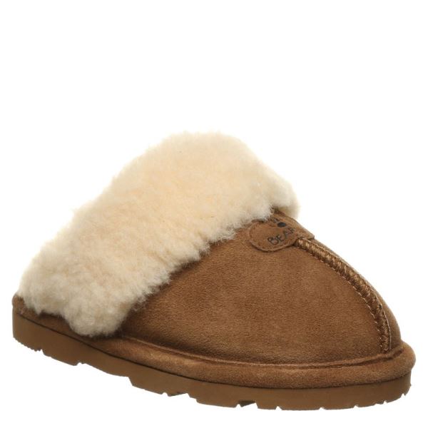 Pantofole Bambino Bearpaw Loki Youth Marroni | 3829-MGBAQ