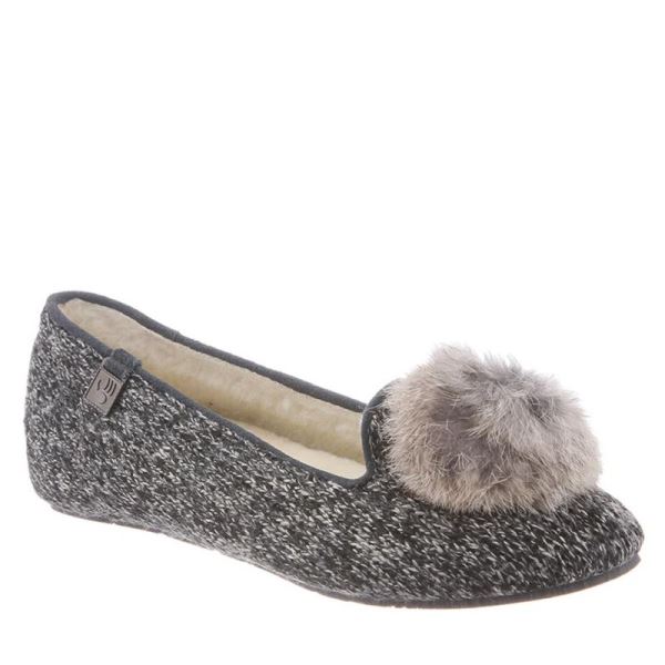 Pantofole Donna Bearpaw Shae Nere Grigie | 2086-QEFLI