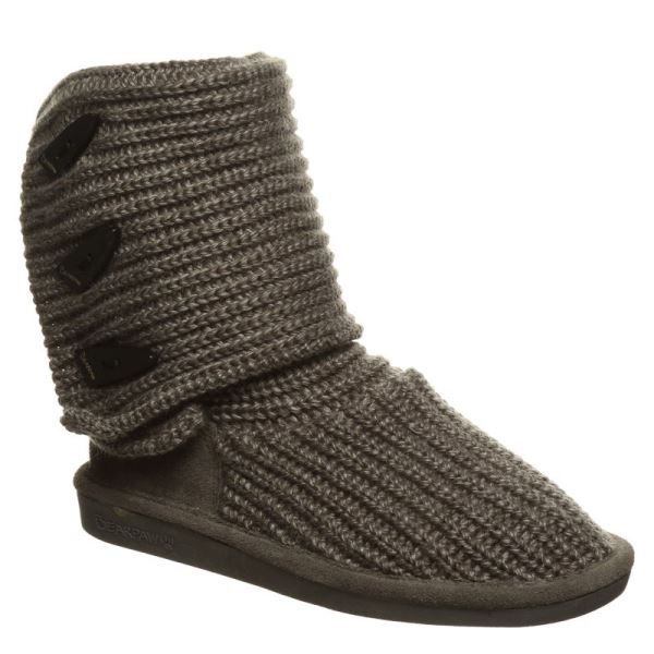 Stivali Donna Bearpaw Knit Alti Grigie | 3709-SJRTG